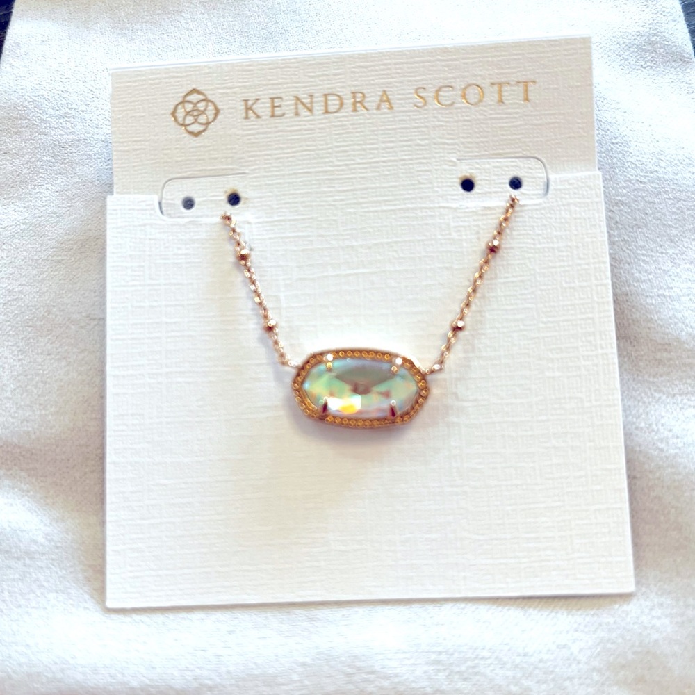 KENDRA SCOTT Rose Gold Elisa with Dichroic Glass